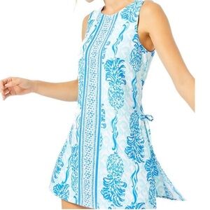 NWT New Lilly Pulitzer Donna Romper Size 00 Bennet Blue Style 001558